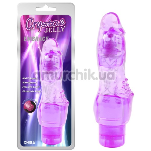 Вібратор Crystal Jelly Embrace, фіолетовий