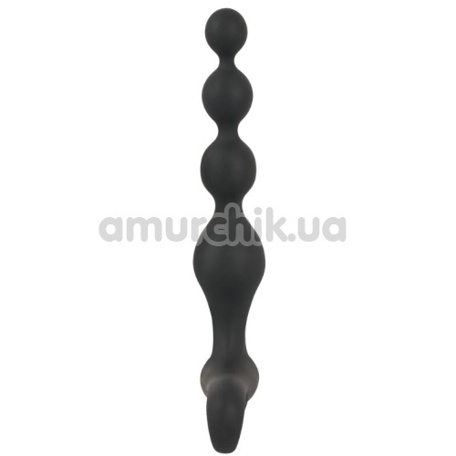 Анальная цепочка с вибрацией Black Velvets Rechargeable Anal Beads, черная
