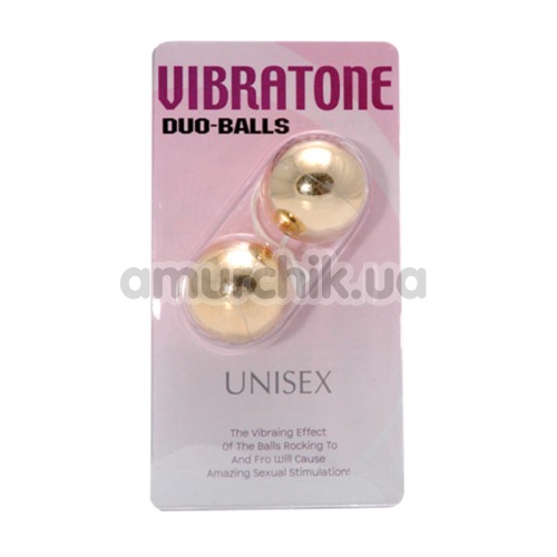 Вагинальные шарики Vibratone Unisex Duo Balls золотые