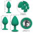 Набор анальных пробок Cheeky Gems, зеленый - Фото №11