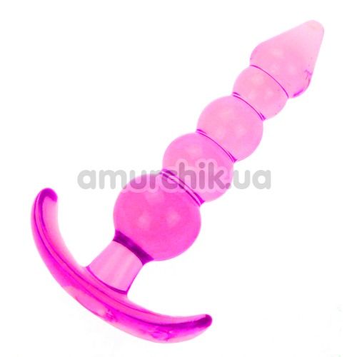 Анальная пробка Clear Jelly Butt Plug, розовая