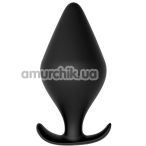 Анальна пробка Bootyful Silicone Plug With T-Handle 6.7 см, чорна - Фото №1