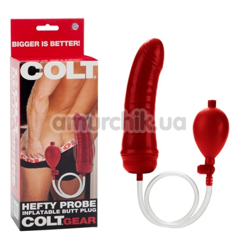 Анальний розширювач Colt Hefty Probe Inflatable Butt Plug, червоний