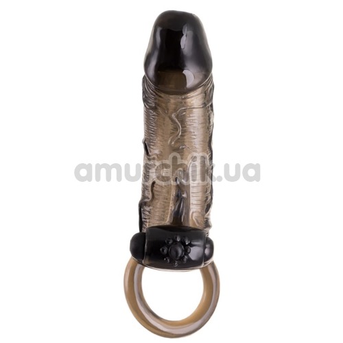 Насадка на пенис с вибрацией XLover Penis Extender 14.5 см, черная