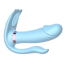 Анально-вагинально-клиторальный вибратор Cat Tirple, голубой - Фото №8