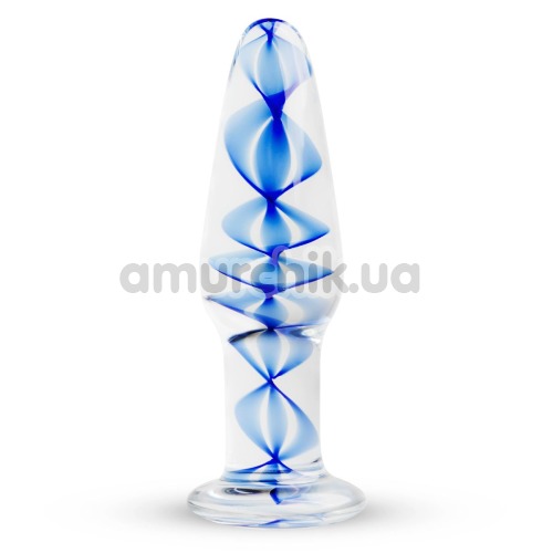 Анальная пробка Gildo Handmade Glass Buttplug No.23, голубая - Фото №1