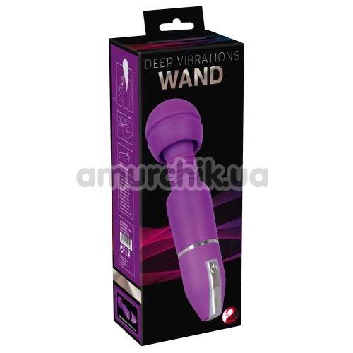 Универсальный массажер Deep Vibrations Wand, фиолетовый