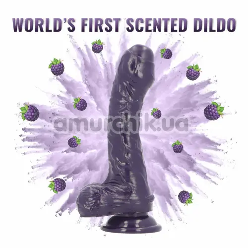 Фаллоимитатор с ароматом ежевики Delicious Dildo Berries 18.5 см, фиолетовый