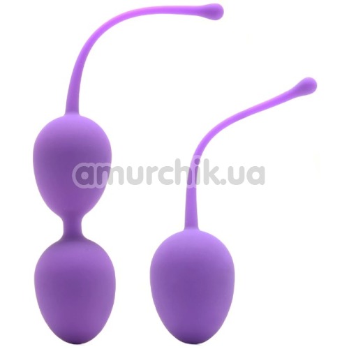 Набір вагінальних кульок Intimate + Care Kegel Trainer Set, фіолетовий - Фото №1