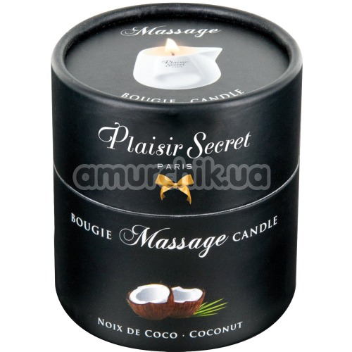 Масажна свічка Plaisir Secret Paris Bougie Massage Candle Coconut - кокос, 80 мл