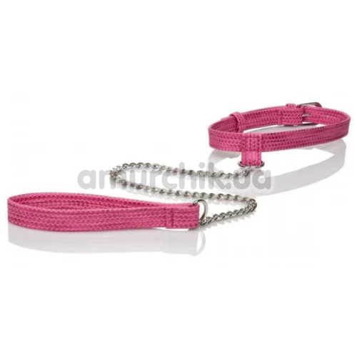 Нашийник з повідцем Tickle Me Pink Collar with Leash, рожевий - Фото №1