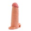 Насадка - подовжувач пеніса з вібрацією Lovetoy Pleasure X - Tender Series LV1061, тілесна - Фото №4