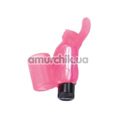 Вибронапалечник для стимуляции клитора Rabbit Finger Sleeve Vibe, розовый - Фото №1