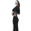 Костюм монашки JSY Nun Costume 6035 черно-белый: платье + головной убор + накидка - Фото №1