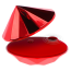 Симулятор орального секса для женщин с вибрацией Toy Joy Ruby Red Diamond, красный - Фото №1