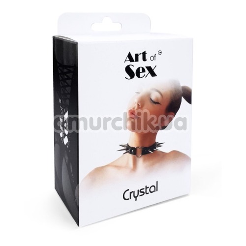 Чокер з серцем і шипами Art of Sex Crystal, чорний