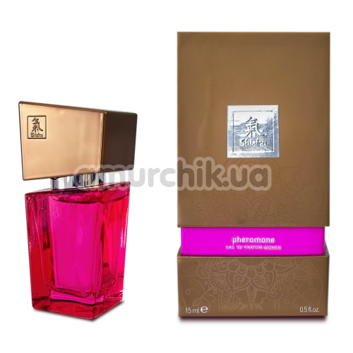 Парфуми з феромонами Shiatsu Pheromone Fragrance Women Pink для жінок, 15 мл