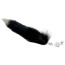 Анальная пробка с хвостом лисы DS Fetish Anal Plug Faux Fur Fox Tail съемная, черная - Фото №1