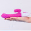 Вибратор с подогревом, ротацией и толчками FoxShow Silicone Heating and Thrusting Vibrator, розовый - Фото №3