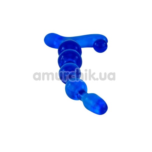 Анальный стимулятор Bendy Twist 22.5 см, синий