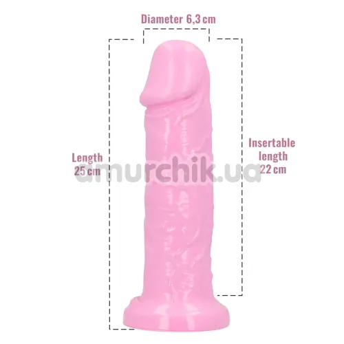 Фаллоимитатор с ароматом жвачки Delicious Dildo Bubble Gum 25 см, розовый