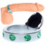 Ерекційне кільце з зеленими кристалами Boss Series Metal Ring Diamonds Large, срібне - Фото №5