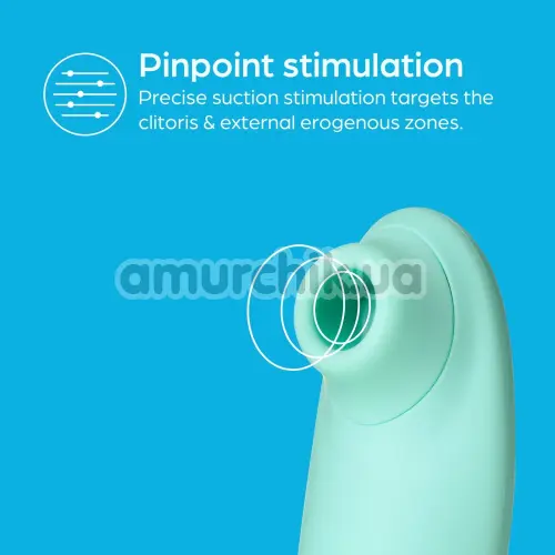 Симулятор орального сексу для жінок So Divine Pearl Suction Stimulator, бірюзовий