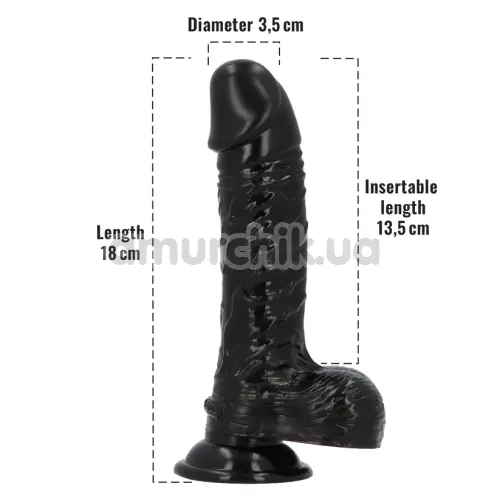 Фаллоимитатор с ароматом лакрицы Delicious Dildo Liquorice 18 см, черный
