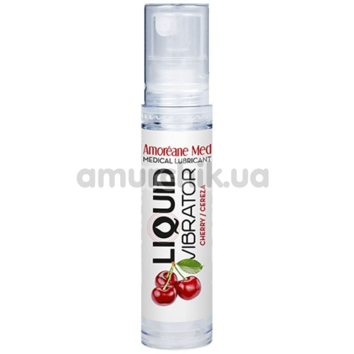 Лубрикант с эффектом вибрации Amoreane Med Liquid Vibrator Cherry - вишня, 10 мл