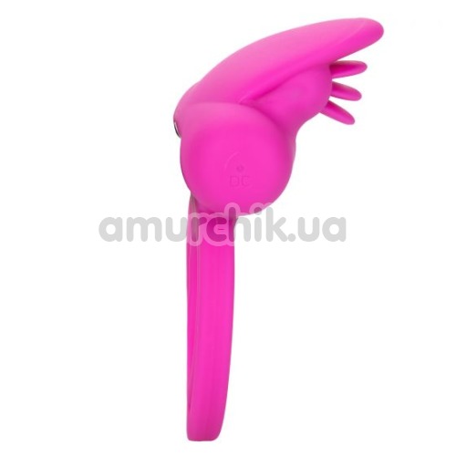 Виброкольцо Dual Clit Flicker, розовое