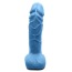 Мыло в виде пениса с присоской Чистий Кайф M, голубое - Фото №2