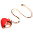 Вібратор-підвіска у вигляді сердечка Charmed Vibrating Silicone Heart Necklace, червоний - Фото №0