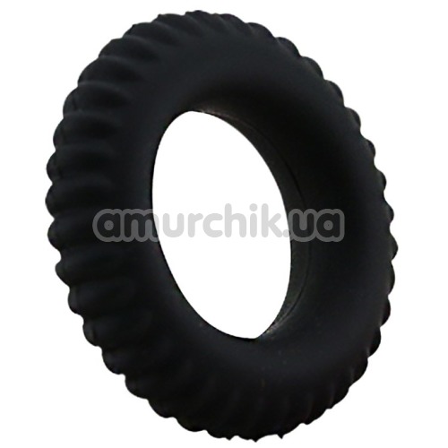 Эрекционное кольцо Baile Titan Cock Ring ребристое, черное