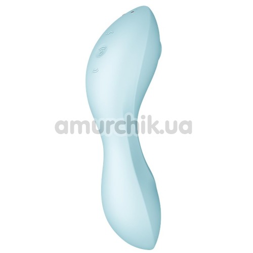 Симулятор орального сексу для жінок з вібрацією Satisfyer Curvy Trinity 5+, блакитний