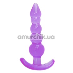 Анальна пробка Clear Jelly Butt Plug, фіолетова - Фото №1