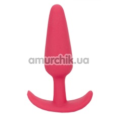 Анальная пробка Smiling Butt Plug гладкая, розовая - Фото №1