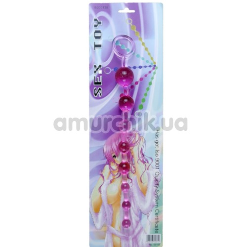 Анальная цепочка Sex Toy Jelly Anal Beads, розовая