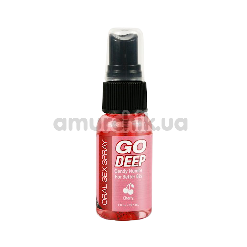 Розслабляючий спрей для мінету Go Deep Oral Sex Spray Cherry - вишня, 29.5 мл