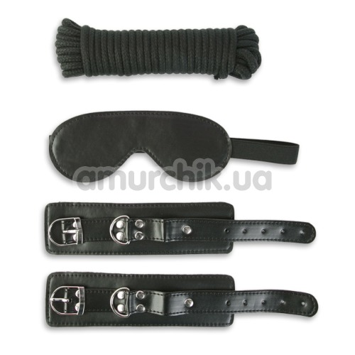 Бондажный набор Пикантные Штучки: наручники + веревка + маска