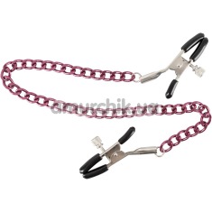 Затискачі для сосків Nipple Chain з фіолетовим ланцюжком - Фото №1