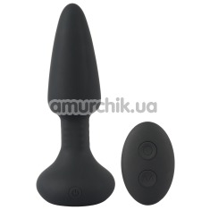 Анальная пробка с вибрацией гладкая Anos Finest Butt Plug Wear, черная - Фото №1