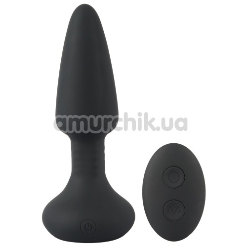Анальная пробка с вибрацией гладкая Anos Finest Butt Plug Wear, черная