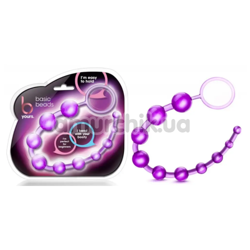 Анальний ланцюжок B Yours Basic Beads, фіолетовий