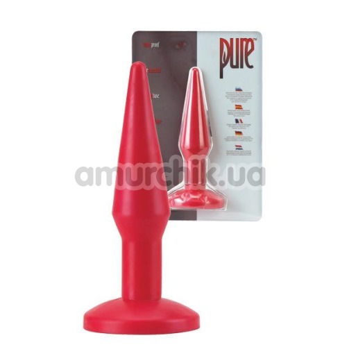 Анальна пробка Pure Modern Butt Plug Small, червона