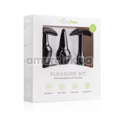 Набір анальних пробок Pleasure Kit, чорний