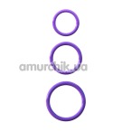 Набор эрекционных колец Fantasy C-Ringz Silicone 3-Ring Stamina Set, фиолетовый - Фото №1