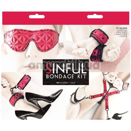 Бондажний набір Sinful Bondage Kit, рожевий