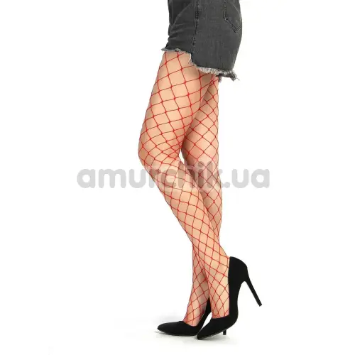 Колготки Star Night Fence Net Pantyhose, червоні