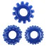 Набор из 3 эрекционных колец GK Power Gear Up Rings, синий - Фото №1