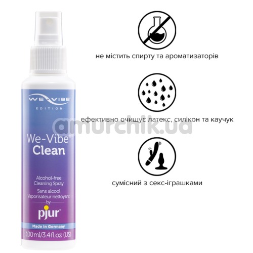 Антибактериальный спрей для очистки секс-игрушек Pjur We-Vibe Clean, 100 мл